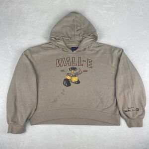 Pixar Wall-E Sweater Womens Large Hoodie Cropped Sweatshirt Pullover Casual